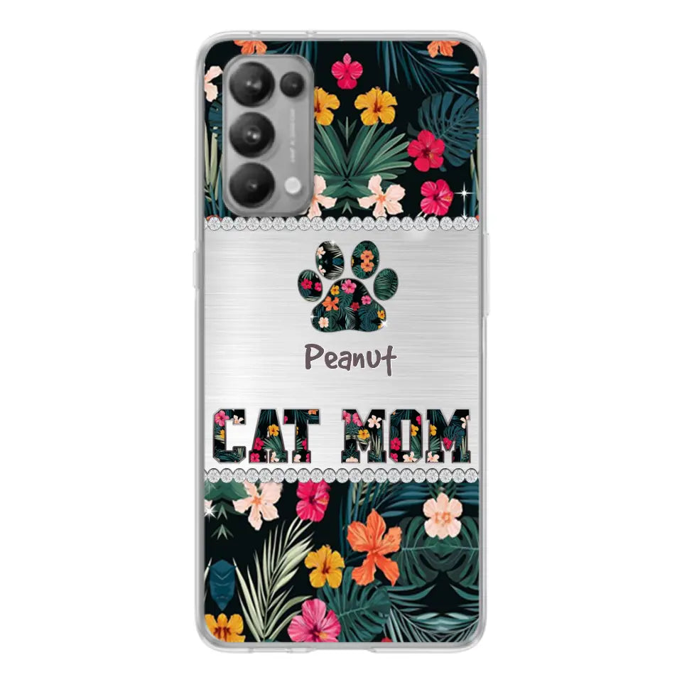 Personalized Custom Phone Case Cat Mom Met Pattern - Gifts Idea For Cat Lover - Cat Mom - Case For Xiaomi, Huawei And Oppo