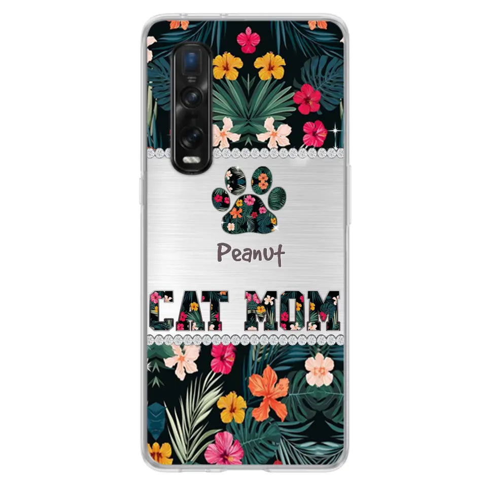 Personalized Custom Phone Case Cat Mom Met Pattern - Gifts Idea For Cat Lover - Cat Mom - Case For Xiaomi, Huawei And Oppo