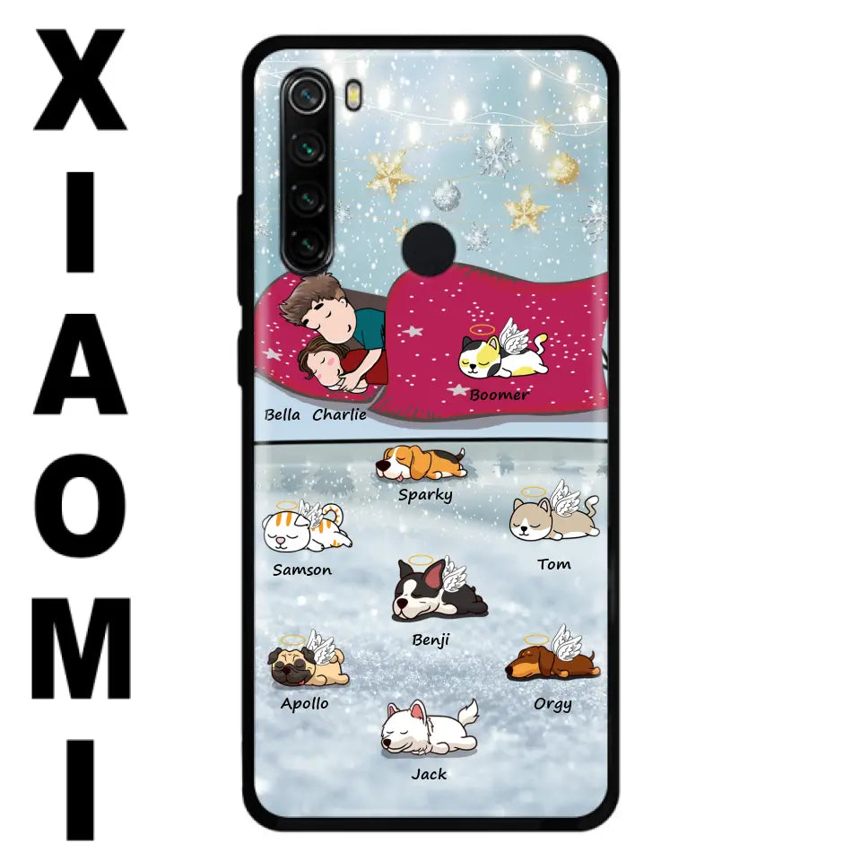 Personalized Couple With Pet Phone Case - Up to 8 Pets - Best Gift For Dog/Cat Lover - Case For Xiaomi, Oppo And Huawei