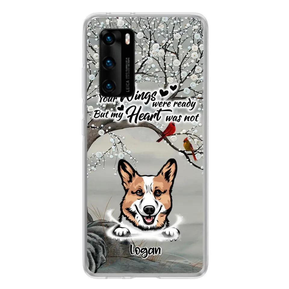 Personalized Memorial Dog Cat Phone Case - Up to 3 Pets - Best Gift For Dog/Cat Lover - Your Wings Were Ready But My Heart Was Not - Case For Xiaomi, Oppo And Huawei