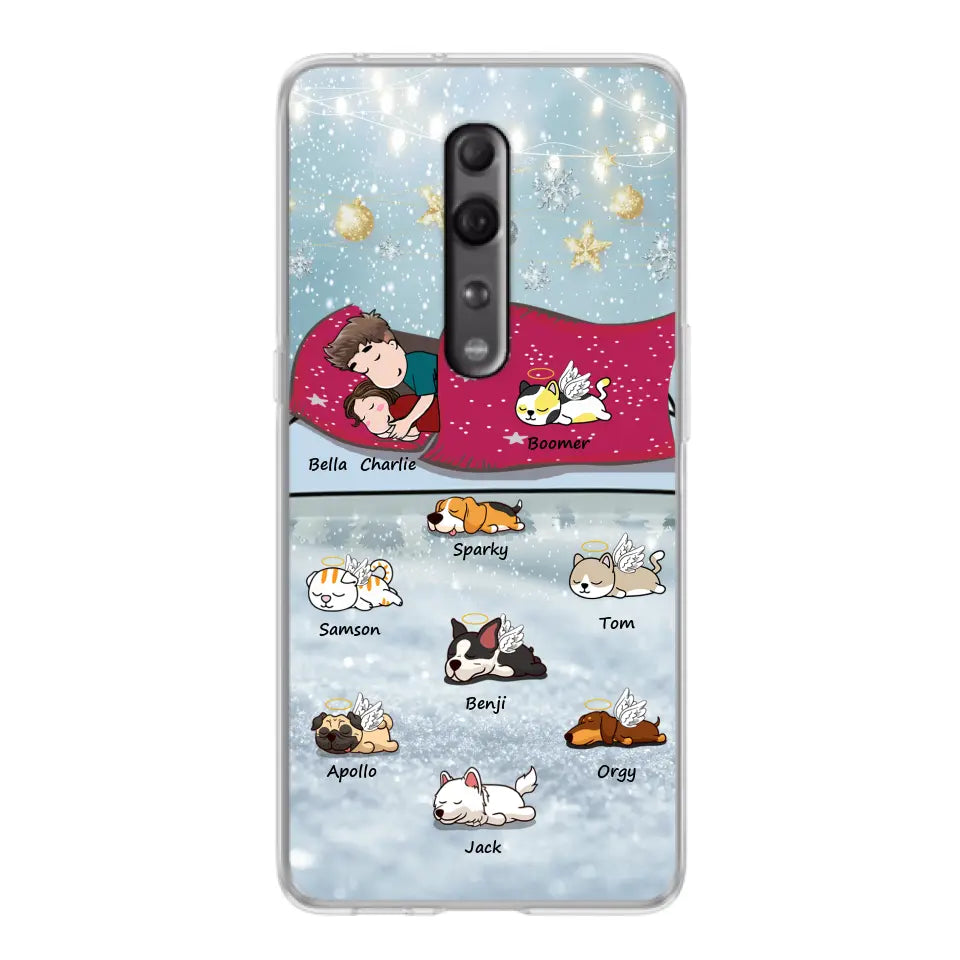 Personalized Couple With Pet Phone Case - Up to 8 Pets - Best Gift For Dog/Cat Lover - Case For Xiaomi, Oppo And Huawei
