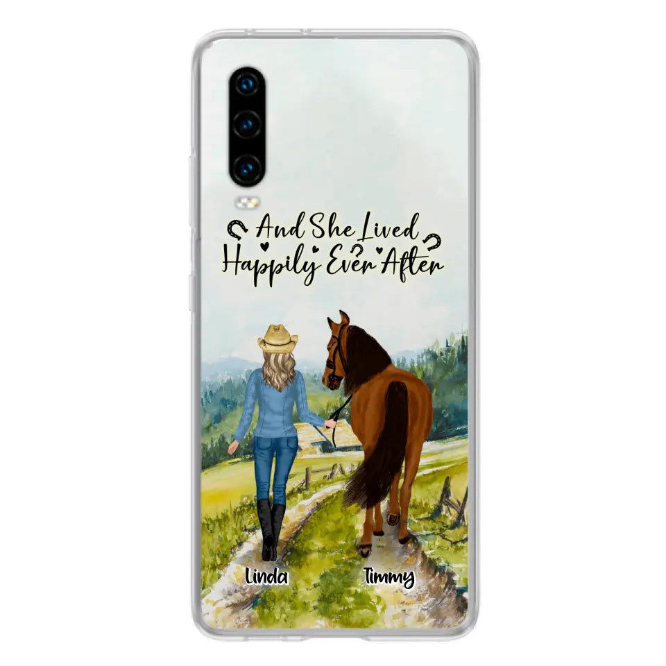 Personalized Horse Girl Phone Case - Up to 4 Horses - Best Gift For Horse Lover - Just A Girl Who Loves Horses - Case For Xiaomi, Huawei & Oppo