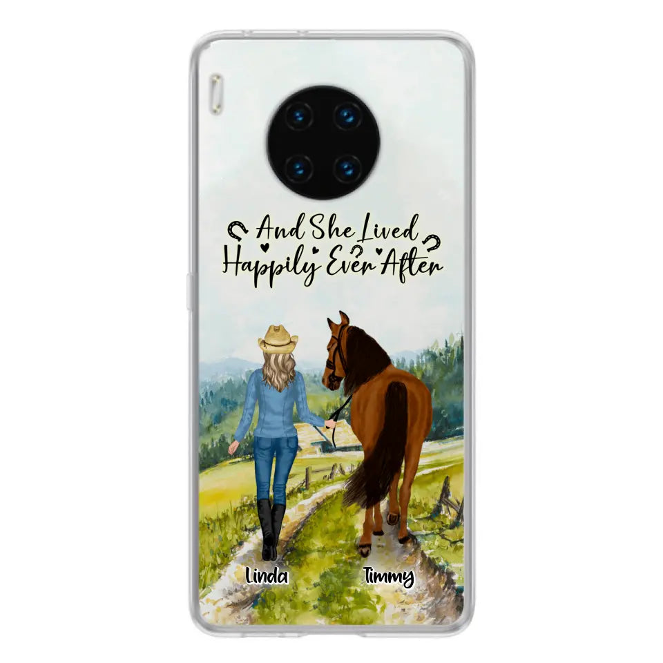 Personalized Horse Girl Phone Case - Up to 4 Horses - Best Gift For Horse Lover - Just A Girl Who Loves Horses - Case For Xiaomi, Huawei & Oppo