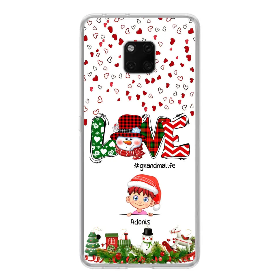 Personalized Christmas Grandmalife Phone Case - Up to 6 Kids - Christmas Gift For Grandma, Mama - Case For Xiaomi, Oppo And Huawei