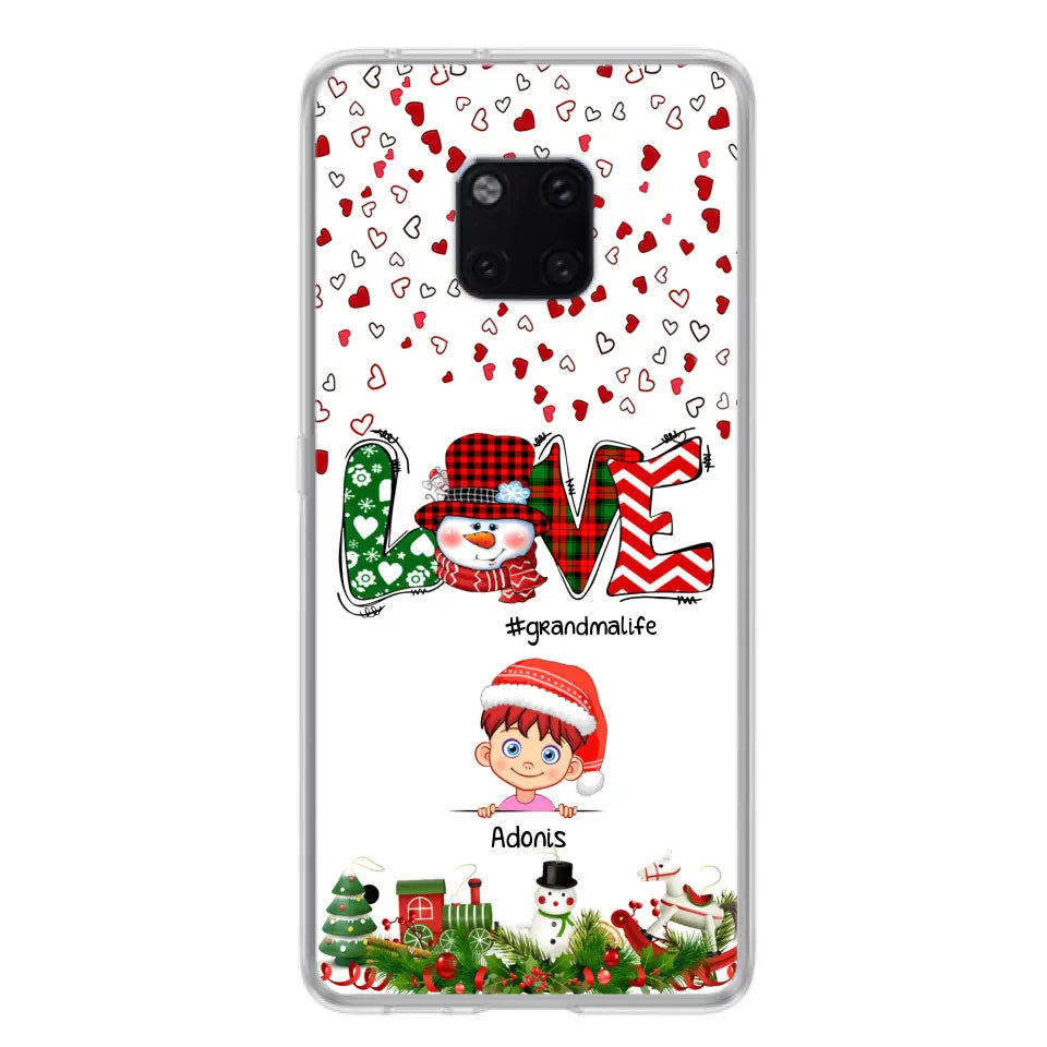 Personalized Christmas Grandmalife Phone Case - Up to 6 Kids - Christmas Gift For Grandma, Mama - Case For Xiaomi, Oppo And Huawei