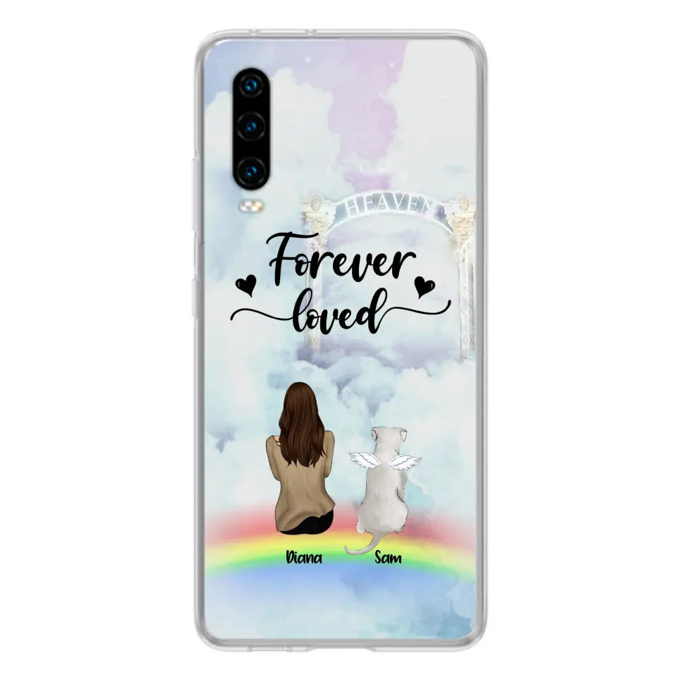 Personalized Memorial Pets Phone Case - Man/Woman With Up to 4 Pets - Memorial Gift For Dog Lovers/Cat Lovers - Forever Loved - For Xiaomi, Oppo And Huawei Phone Case - AXSIO5