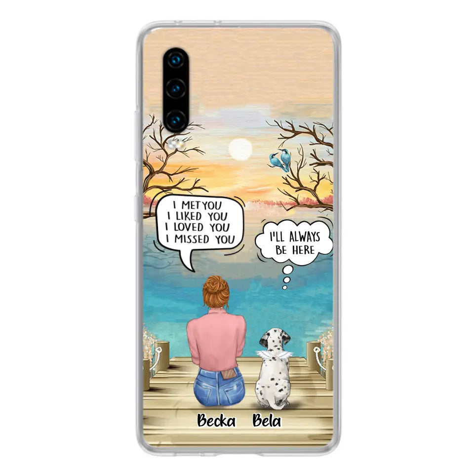 Personalized Memorial Pet Mom Phone Case - I Met You I Liked You I Loved You I Missed You - Up to 5 Pets - Memorial Gift Idea For Dog/Cat Lover - Case For Xiaomi, Oppo And Huawei