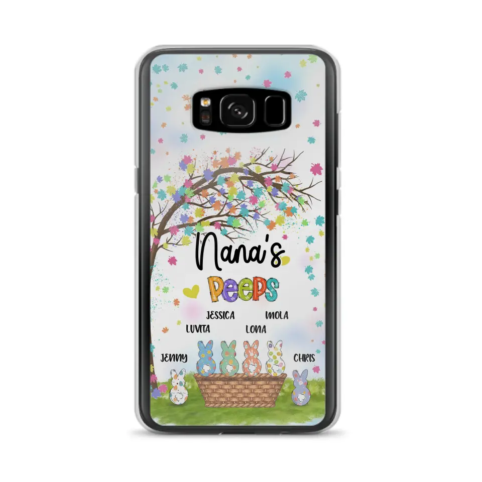Custom Personalized Nana's Peeps Phone Case- Gift Idea For Easter Day - Upto 6 Bunnies - Nana's Peeps - Cases For iPhone & Samsung