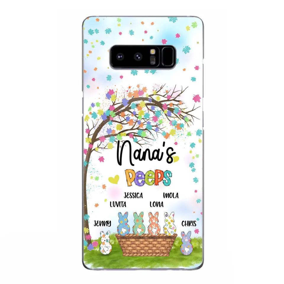 Custom Personalized Nana's Peeps Phone Case- Gift Idea For Easter Day - Upto 6 Bunnies - Nana's Peeps - Cases For iPhone & Samsung