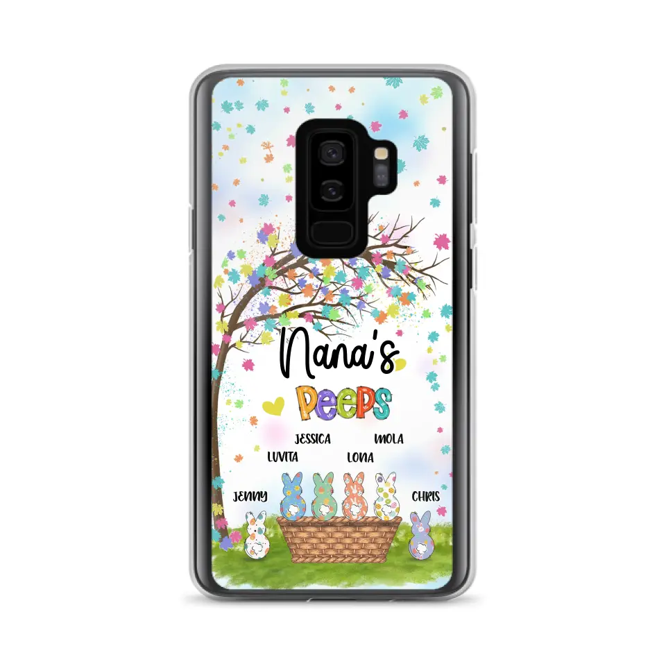 Custom Personalized Nana's Peeps Phone Case- Gift Idea For Easter Day - Upto 6 Bunnies - Nana's Peeps - Cases For iPhone & Samsung
