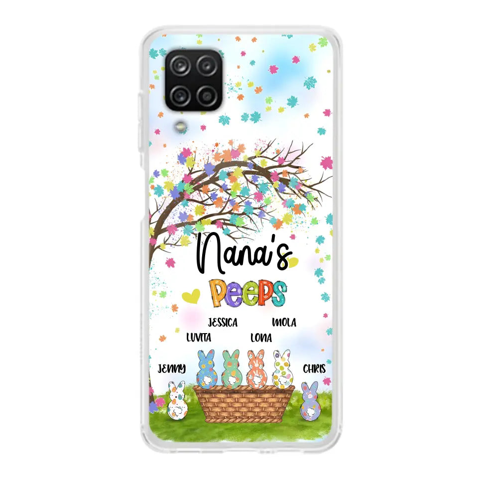 Custom Personalized Nana's Peeps Phone Case- Gift Idea For Easter Day - Upto 6 Bunnies - Nana's Peeps - Cases For iPhone & Samsung