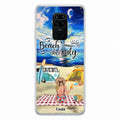 Custom Personalized Camping Beach Phone Case - Upro 4 People - Best Gift For Camping/Couple Lover - The Beach Is Our Happy Place - Case For Xiaomi, Oppo And Huawei