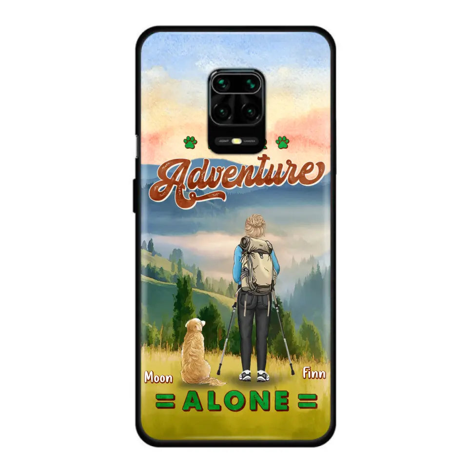 Personalized Solo Hiking With Dogs Phone Case - Woman/Man With Up to 4 Dogs - Gift Idea For Hiking Lovers - Cases For Oppo, Xiaomi And Huawei