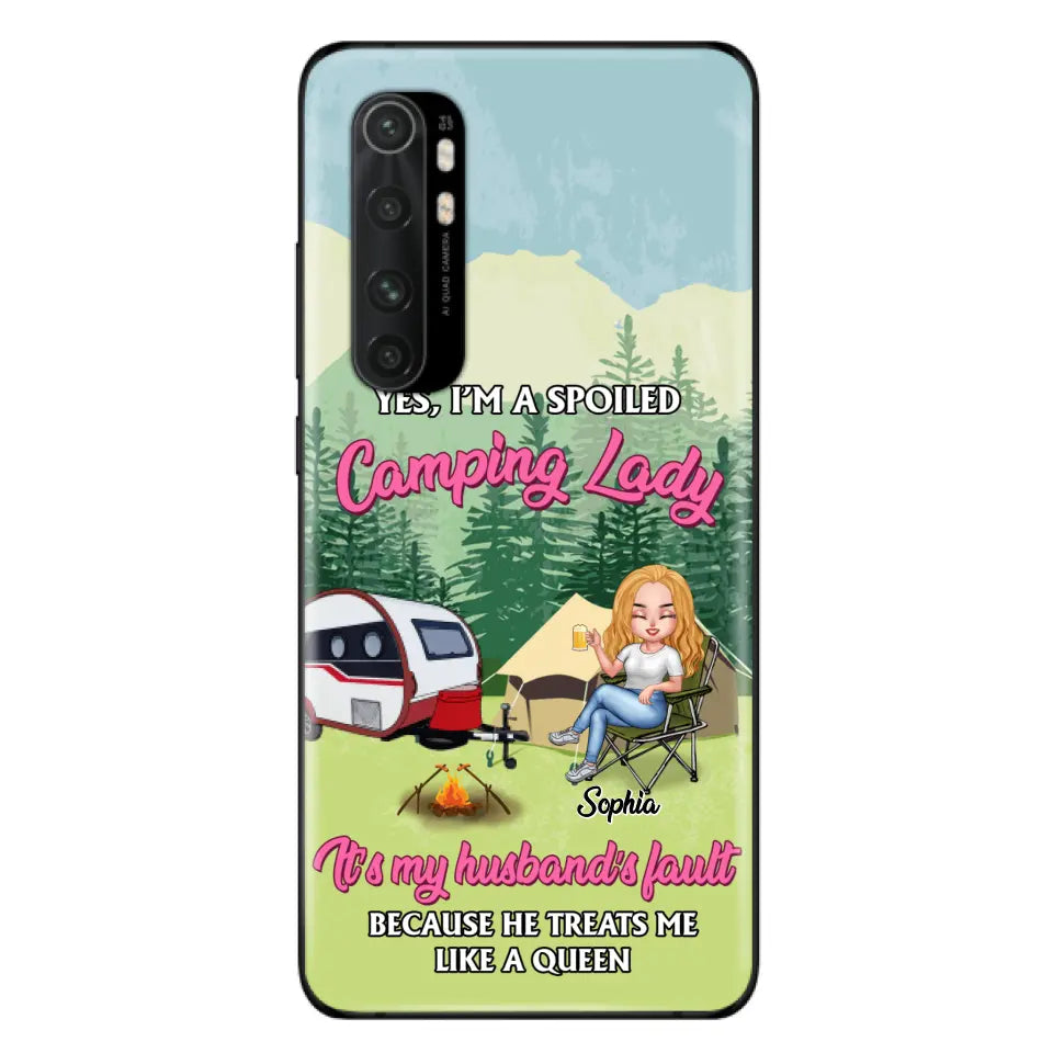 Custom Personalized Camping Lady Phone Case -  Gift Idea For Camping Lovers - Cases For Xiaomi/Huawei/Oppo