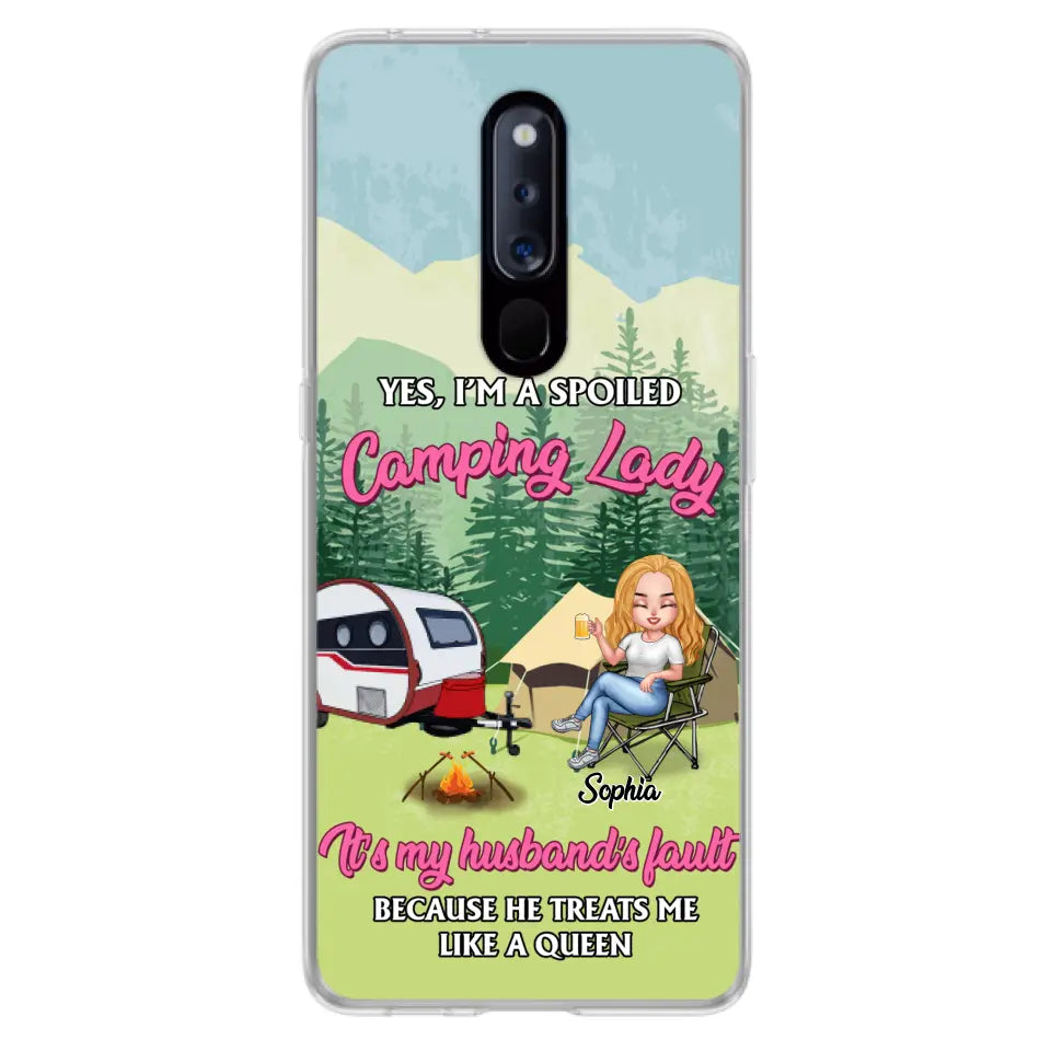 Custom Personalized Camping Lady Phone Case -  Gift Idea For Camping Lovers - Cases For Xiaomi/Huawei/Oppo