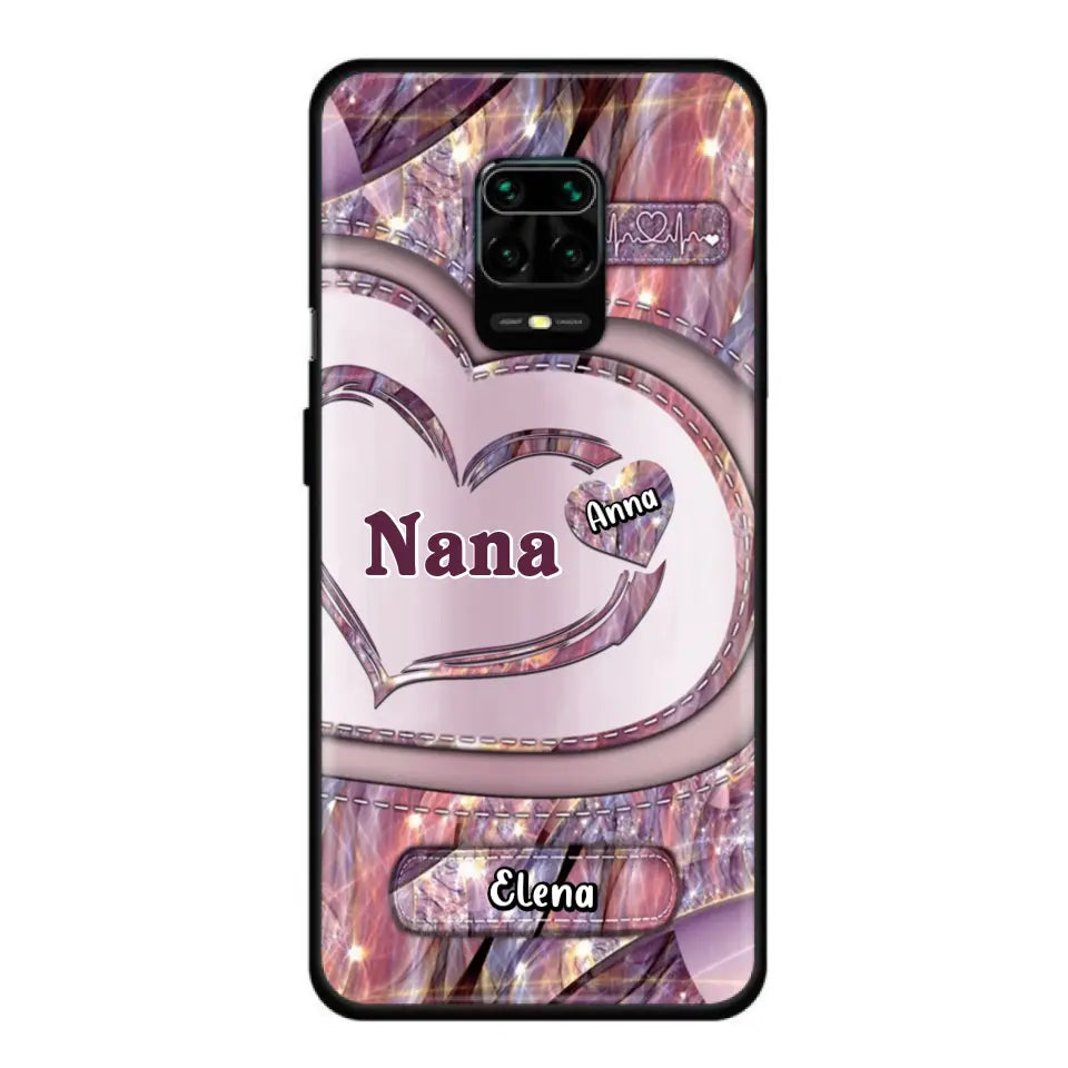 Custom Personalized Grandma With Sweet Heart Kids Phone Case - With Up To 9 Kids - Best Gift Idea For Grandma - Cases For Oppo, Xiaomi And Huawei
