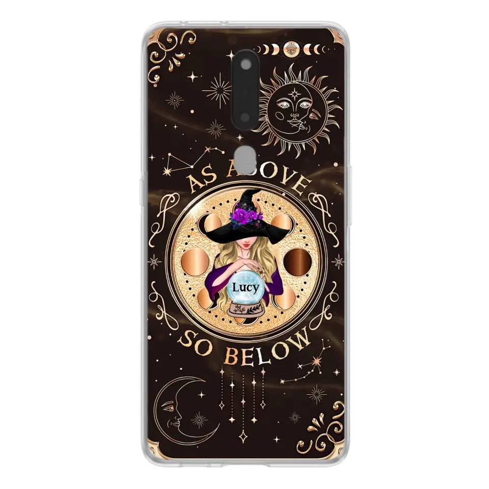 Custom Personalized Witch Phone Case - Gift Idea For Halloween Day - As Above So Below - Cases For Oppo, Xiaomi & Huawei