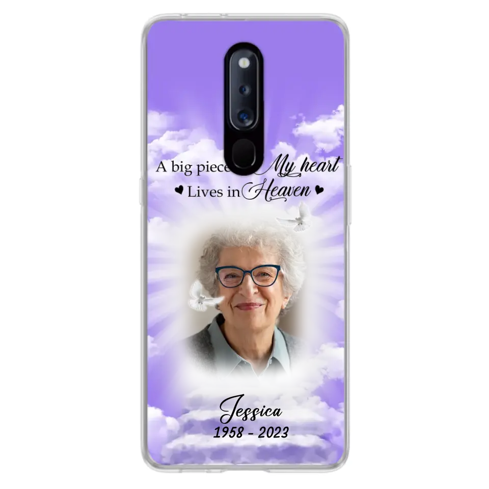 Custom Personalized Memorial Photo Phone Case - Memorial Gift Idea For Mother's Day/Father's Day - A Big Piece Of My Heart Lives In Heaven - Case For Oppo/Xiaomi/Huawei