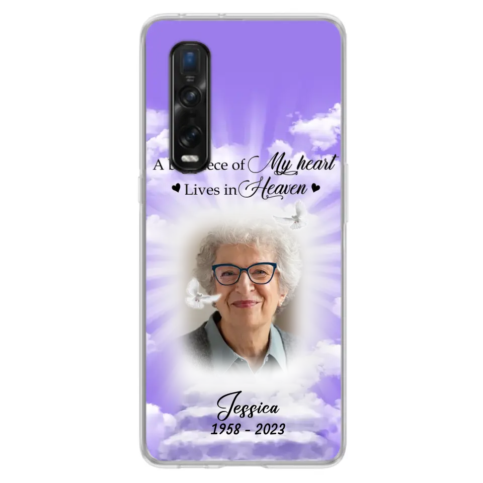Custom Personalized Memorial Photo Phone Case - Memorial Gift Idea For Mother's Day/Father's Day - A Big Piece Of My Heart Lives In Heaven - Case For Oppo/Xiaomi/Huawei