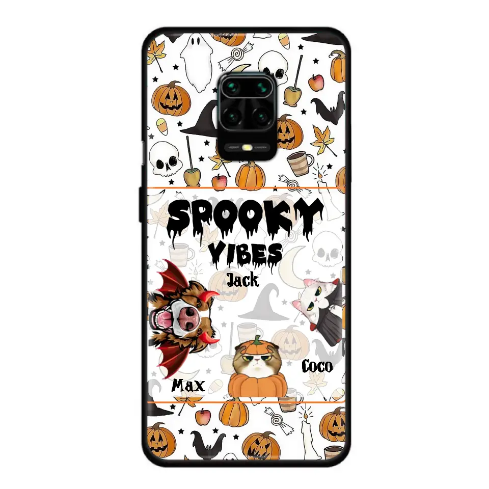 Personalized Halloween Pet Phone Case - Up to 3 Pets - Gift Idea For Dog/Cat Owners - Spooky Vibes - Case for Oppo/Xiaomi/Huawei