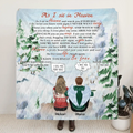Personalized Memorial Blanket - Up to 4 People & 2 Pets - As I Sit In Heaven