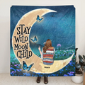 Personalized Hippie Friends Blanket - Up to 3 Girls -   Stay Wild Moon Child