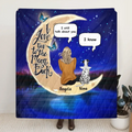 Personalized Memorial Pet Blanket - Up to 4 Pets - Best Gift For Dog/Cat Lover - I Love You To The Moon & Back