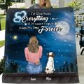 Personalized Dog Mom Fleece Throw Blanket/Quilt - Gift For Dog Lovers - Up To 4 Dogs - I Could Keep My Dog Forever