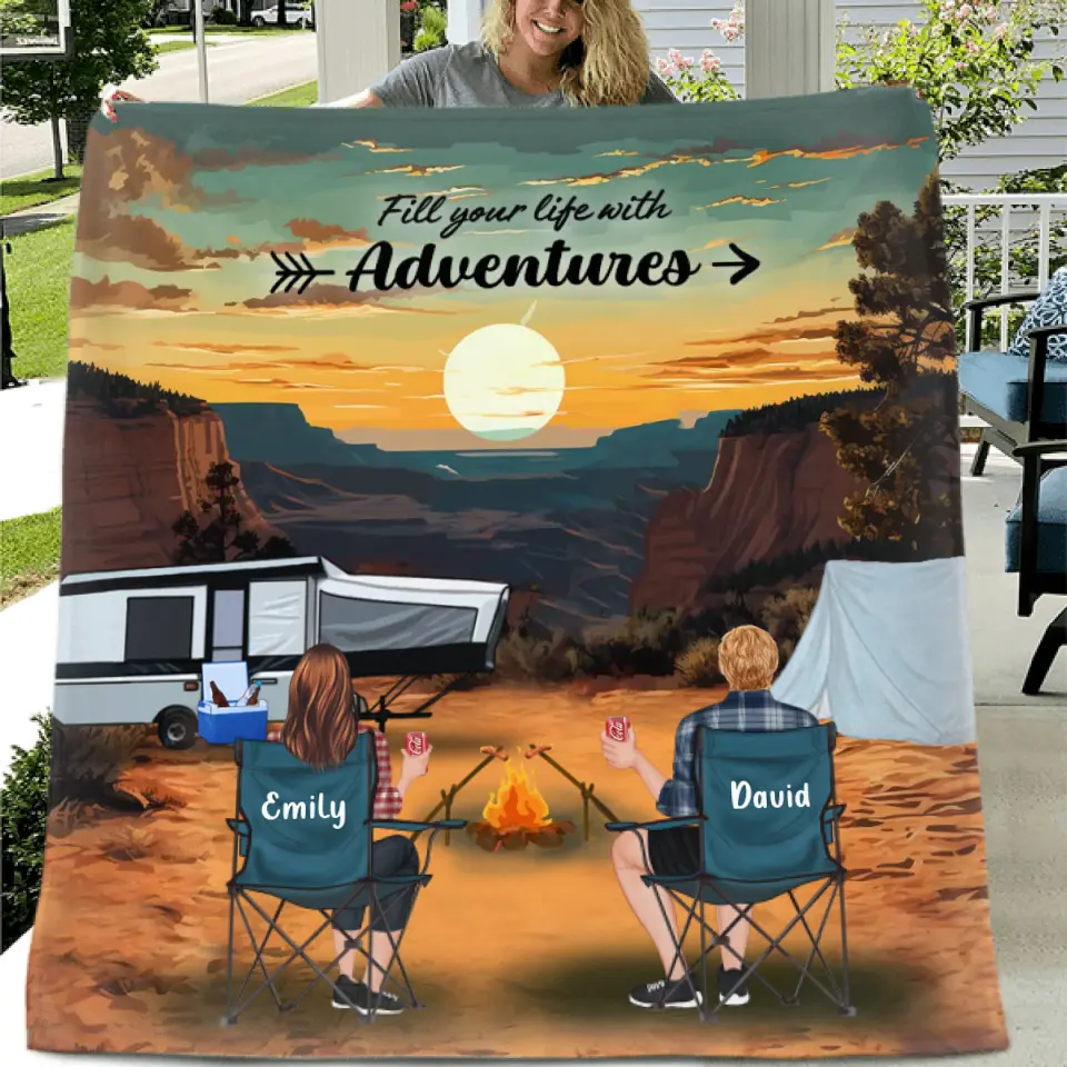 Personalized Camping Grand Canyon National Park Quilt/Fleece Blanket - Full Option - Best Gift For Camping Lovers - Fill Your Life With Adventures