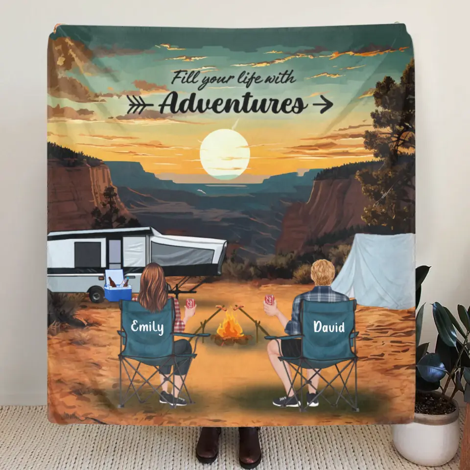 Personalized Camping Grand Canyon National Park Quilt/Fleece Blanket - Full Option - Best Gift For Camping Lovers - Fill Your Life With Adventures
