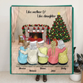 Personalized Single Mom and Kids Quilt/Fleece Blanket - Christmas Gift for Family, Single Mom - Up to 4 Kids