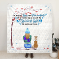 Personalized Memorial Dog Winter Quilt/Fleece Blanket - Mom With Up to 4 Dogs - Best Gift For Dog Lover -  8ALLOF