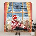Personalized Hugging Couple Xmas Quilt/Fleece Blanket - Couple With Up to 2 Pets - Best Gift For Christmas - You Will Forever Be My Always - EWFNOK
