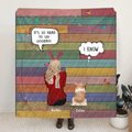 Personalized Pet Mom Quilt/Fleece Blanket/Pillow Cover - Woman With Up to 4 Pets - Best Gift For Cat/Dog Lover - It's So Hard To Say Goodbye