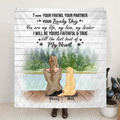 Personalized Dog Mom Quilt/Fleece Blanket/Pillow Cover - Up to 5 Dogs - Best Gift For Dog Lovers - I'm Your Friend, Your Partner - TBZX4U