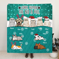 Personalized Pet Quilt/Fleece Blanket - Up to 10 Pets - Best Gift For Dog/Cat Lover - Sorry Human The Bed Is Full
