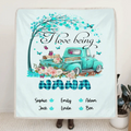 Personalized Grandma Quilt/Fleece Blanket - I Love Being A Grandma - R5OIKQ