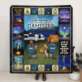 Personalized Night Camping Husband & Wife Quilt/Fleece  Blanket - Couple With Up to 6 Pets - Gift For Camping Lover - Life Is Better Around The Camfire
