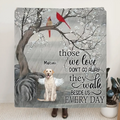 Personalized Memorial Dog Quilt/Fleece Throw Blanket - Memorial Gift For Dog Lovers With Up to 3 Dogs - Those We Love Don't Go Away, They Walk Beside Us Every Day
