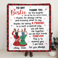 Personalized To My Bestie Quilt/Fleece Blanket - Gift Idea For Friends - To My Bestie Thank You For The Laughter For All The Fun We've Shared