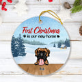 Personalized Christmas Dog Ornament - Up to 7 Dogs - Christmas Gift For Dog Lover - First Christmas In Our New Home