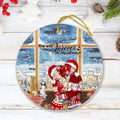 Personalized Kissing Couple Xmas Ornament - Couple With Up to 2 Pets - Best Gift For Christmas - You Will Forever Be My Always - EWFNOK