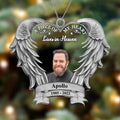 Personalized Memorial Acrylic Ornament - Upload Photo - Remembrance Gift For Family Member - A Piece Of My Heart Lives In Heaven