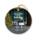 Personalized Christmas By Window Ornament - Man/Woman/Couple With Up to 3 Kids - 4 Pets - Best Gift For Christmas - Happy First Christmas Together