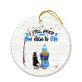 Personalized Memorial Dog Winter Ornament - Mom With Up to 4 Dogs - Best Gift For Dog Lover - 8ALLOF