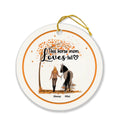 Personalized Horse Mom In Autumn Ornament - Girl With Up to 2 Horses - Best Gift For Horse Lover - This Horse Mom Loves Fall