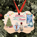 Personalized Memorial Family Ornament - Memorial Gift Idea For Family Member With Up to 10 People - Parents And Children - Because Someone We Love Is In Heaven