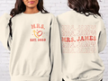 Personalized Bride Honey Moon AOP Sweater - Engagement Gift For Bride - Mrs Est. 2024