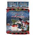 Personalized Snowman Couple Quilt Bed Sets - Gift Idea For Him/Her/Couple/Christmas - Annoying Each Other For 40 Years And Still Going Strong