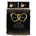 Personalized Engaged/Newly Married Couple Quilt Bed Sets - Gift Idea For Him/Her - Engaged